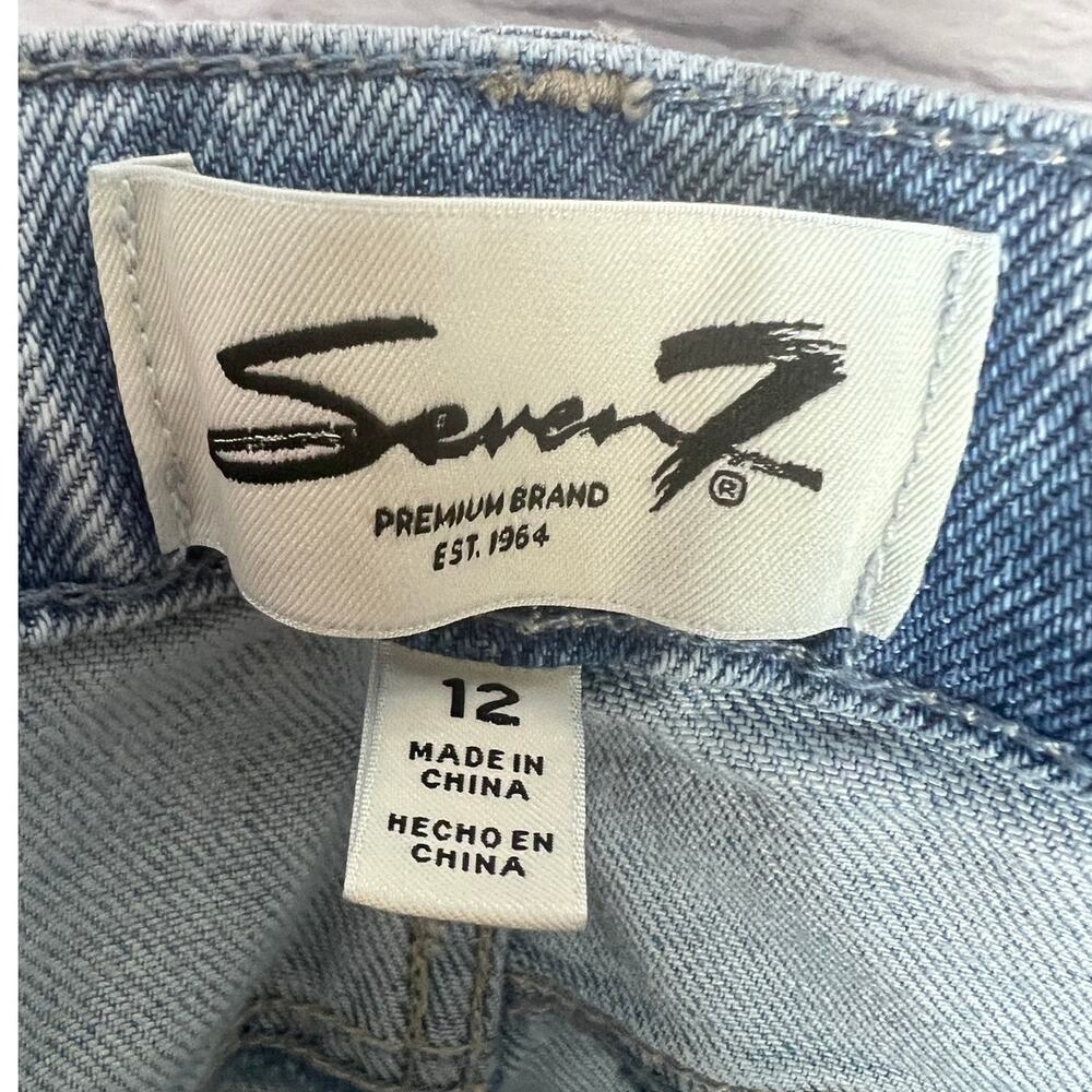 Seven7 Women's 12 Y2K Minimalist Staple‎ Soft Norm Loose Straight Denim Jeans - Picture 6 of 12